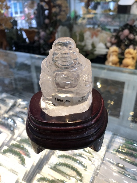 Tượng Phật Di Lặc Đá Thạch Anh Trắng - 1600330